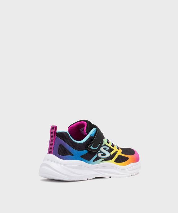 Baskets running en mesh fluo fille - Skechers  vue4 - SKECHERS - GEMO