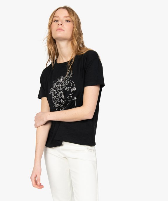 Tee-shirt femme oversize imprimé vue1 - GEMO(FEMME PAP) - GEMO