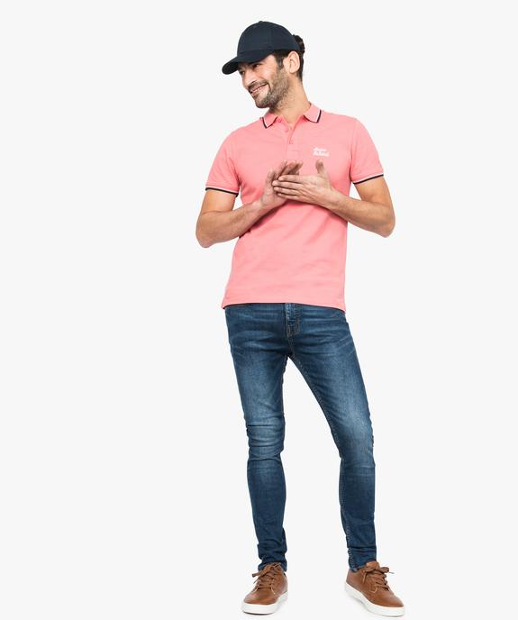 Jean homme skinny délavé avec plis sur les hanches vue5 - GEMO (HOMME) - GEMO
