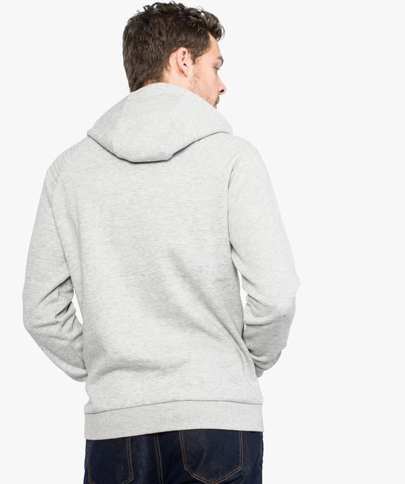 Sweat homme à capuche surpiqué aux épaules vue3 - GEMO (HOMME) - GEMO