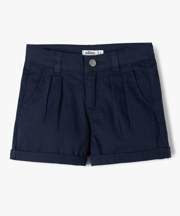 Short large en toile de coton fille vue1 - GEMO 4G FILLE - GEMO