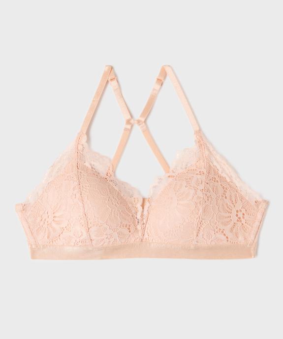 Soutien-gorge triangle en dentelle à bretelles multi-positions fille vue1 - GEMO (JUNIOR) - GEMO