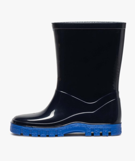 Bottes de pluie garçon à semelle crantée colorée vue3 - GEMO (ENFANT) - GEMO