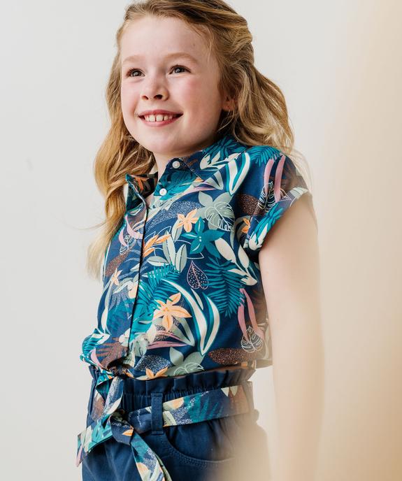 Chemise sans manches loose en viscose imprimée fille vue4 - GEMO 4G FILLE - GEMO