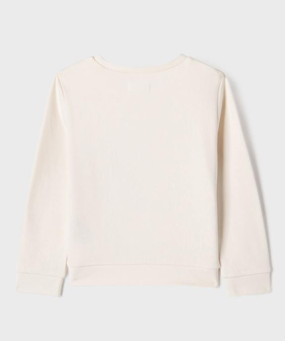 Sweat à motif avec intérieur molletonné fille vue4 - GEMO 4G FILLE - GEMO