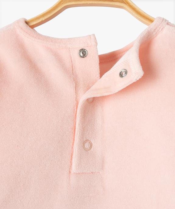 Pyjama en velours 2 pièces dépareillées bébé vue3 - GEMO(BB COUCHE) - GEMO