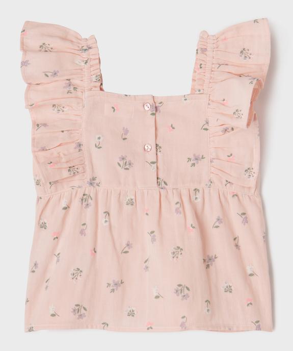 Blouse sans manches à volants coupe ample fille vue4 - GEMO 4G FILLE - GEMO