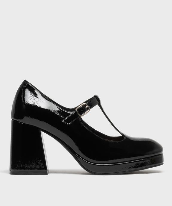 Escarpins Salomé vernis à talon bloc femme - Follow Me vue1 - FOLLOW ME - GEMO