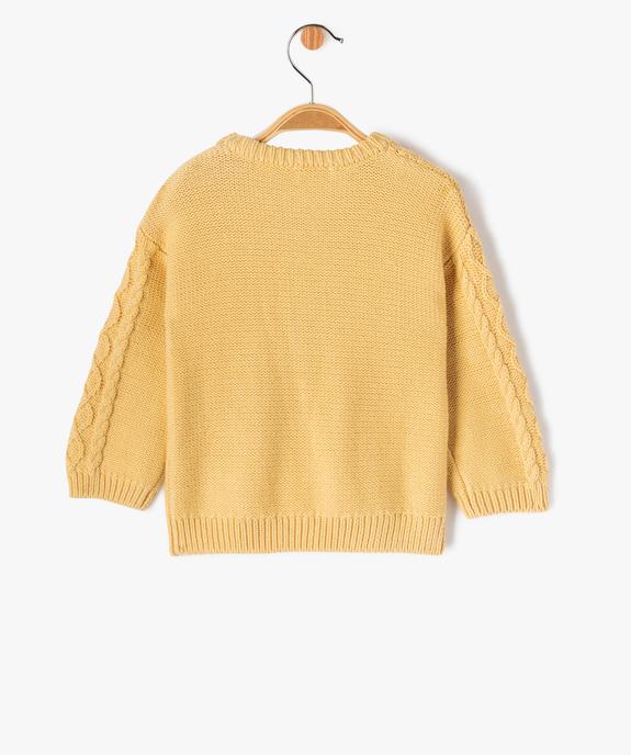 Pull à torsades bébé garçon vue4 - GEMO(BEBE DEBT) - GEMO