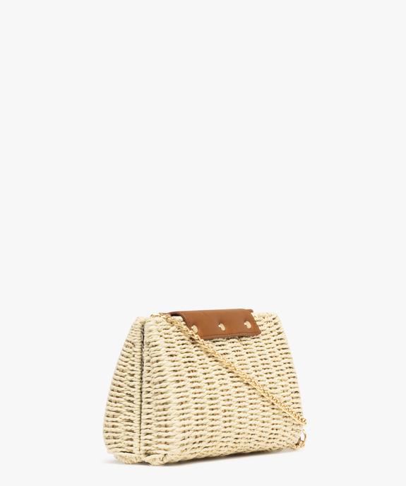 Sac besace compact en paille femme vue2 - GEMO (ACCESS) - GEMO