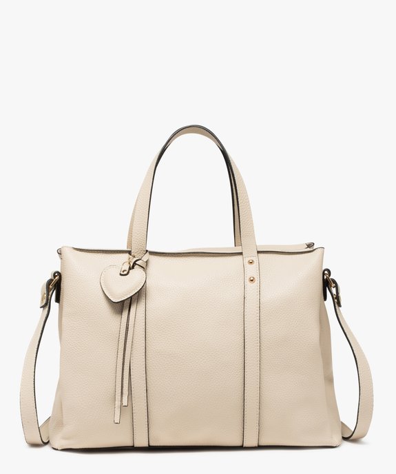 Sac à main grand format en matière souple et grainée femme vue1 - GEMO (ACCESS) - GEMO