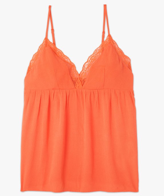 Haut de pyjama femme à fines bretelles vue4 - GEMO(HOMWR FEM) - GEMO