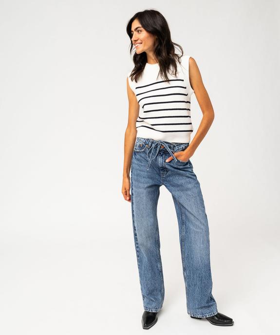 Jean Regular pleine longueur taille haute femme vue5 - GEMO 4G FEMME - GEMO