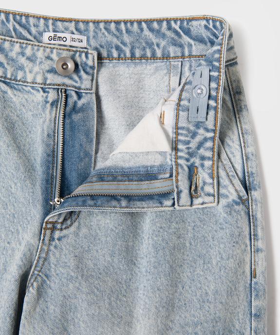 Jean Straight cargo avec taille ajustable fille vue2 - GEMO (JUNIOR) - GEMO