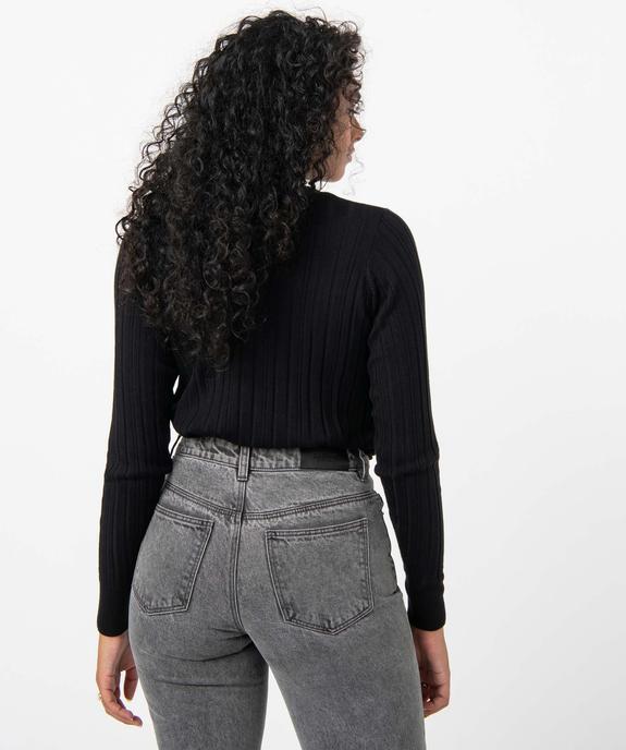 Gilet femme en maille côtelée avec boutons métalliques vue3 - GEMO(FEMME PAP) - GEMO