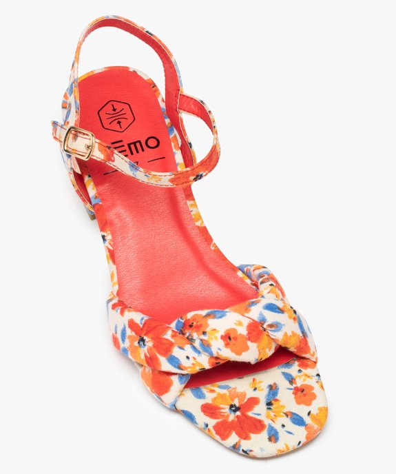 Sandale a talon fleuri deals