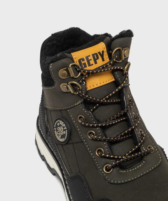 Boots doublés sherpa à lacets élastiques style montagne garçon - Gepy vue12 - FRIENDLY GEPY - GEMO