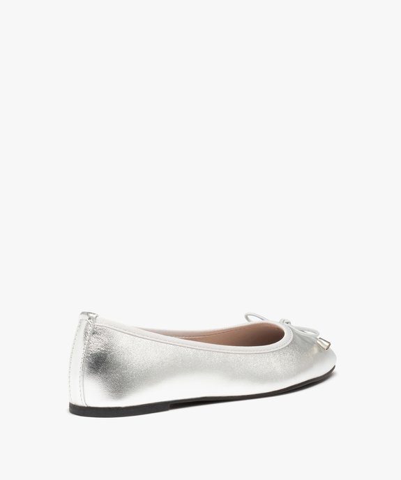 Ballerines femme métallisées avec nœud décoratif vue4 - GEMO(URBAIN) - GEMO
