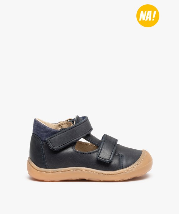 Chaussures premiers pas bébé garçon unies à scratch – NA! vue1 - NA! - GEMO