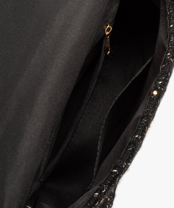 Sac besace bimatière devant en textile esprit couture femme vue3 - GEMO (ACCESS) - GEMO