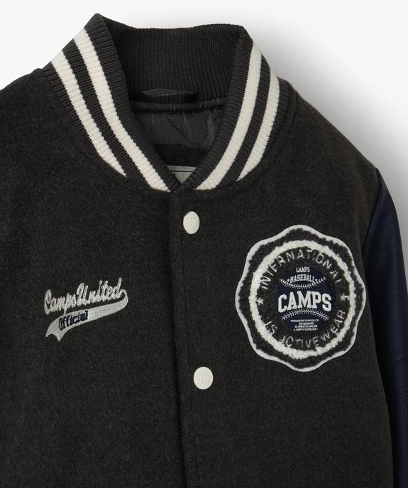Blouson teddy garçon bicolore – Camps United vue4 - CAMPS UNITED - GEMO