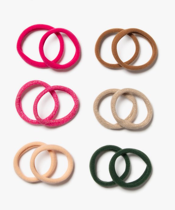 Élastique à cheveux en mousse pailletée (lot de 12) vue1 - GEMO (ACCESS) - GEMO