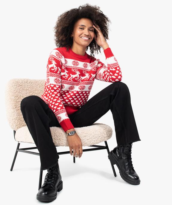 Pull de Noël femme bicolore vue5 - GEMO(FEMME PAP) - GEMO
