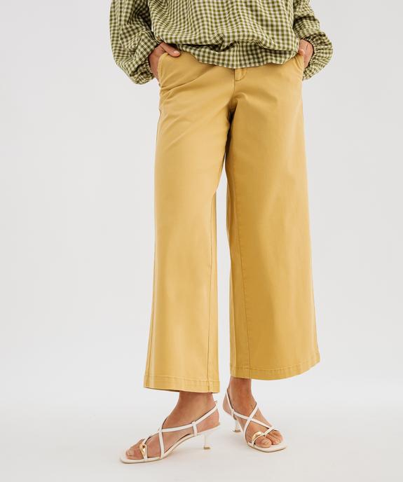 Pantalon large esprit chino femme vue1 - GEMO(FEMME PAP) - GEMO