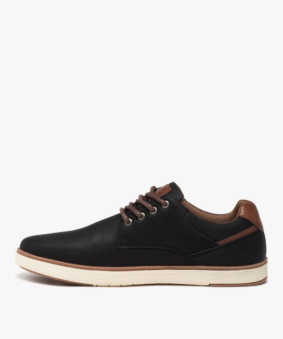 Derbies homme casual à lacets avec semelle contrastante vue3 - GEMO (CASUAL) - GEMO