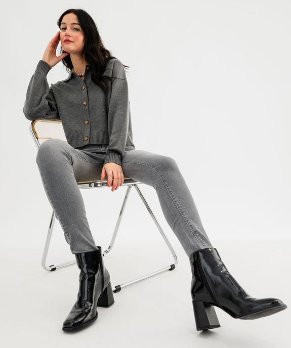 Jean Skinny taille normale coloris délavé femme vue1 - GEMO 4G FEMME - GEMO