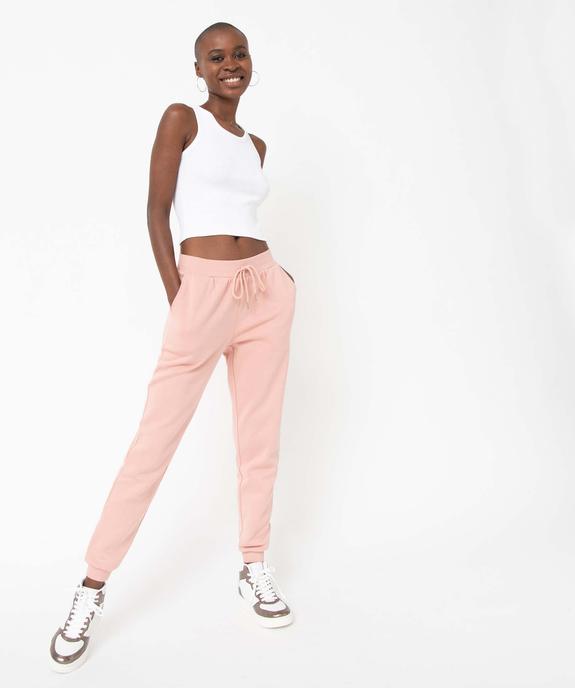 Pantalon de jogging femme avec intérieur molletonné vue5 - GEMO(FEMME PAP) - GEMO