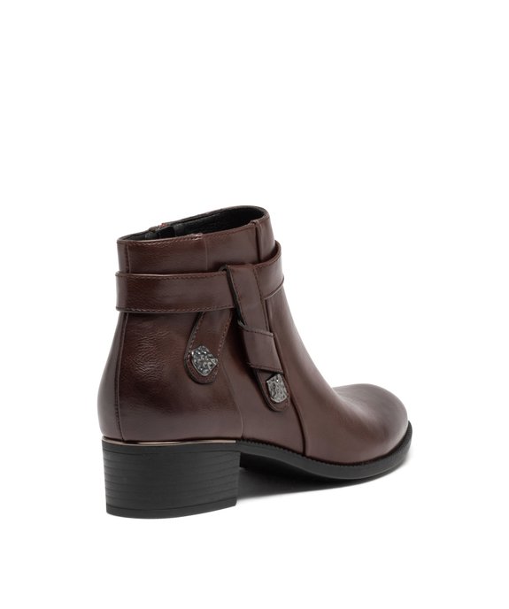 Boots à talon avec brides fantaisie sur le côté femme vue4 - GEMO (CASUAL) - GEMO
