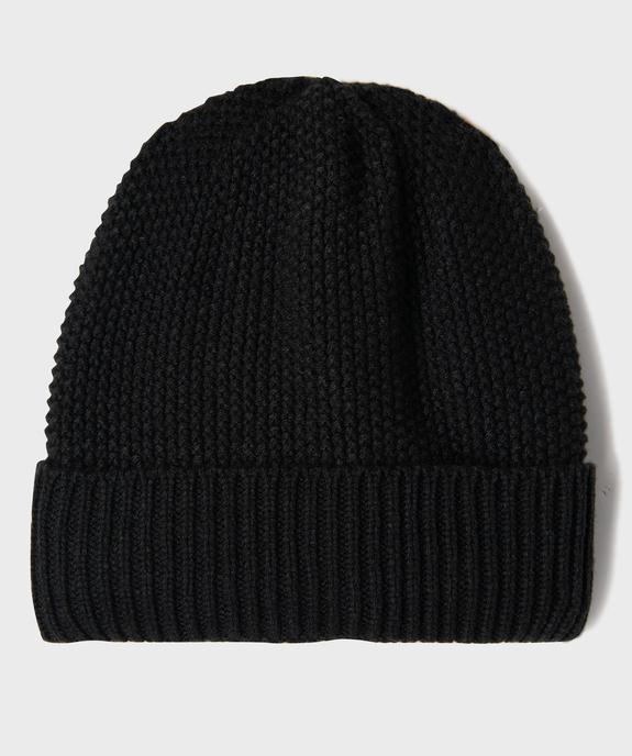 Bonnet en maille fantaisie doublé polaire homme vue1 - GEMO 4G HOMME - GEMO