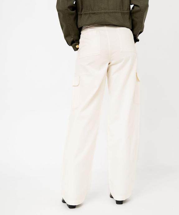 Pantalon cargo multi poches femme vue3 - GEMO 4G FEMME - GEMO