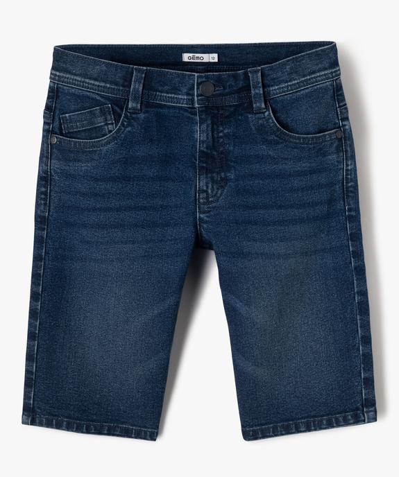 Bermuda en denim coupe slim garçon vue1 - GEMO (JUNIOR) - GEMO