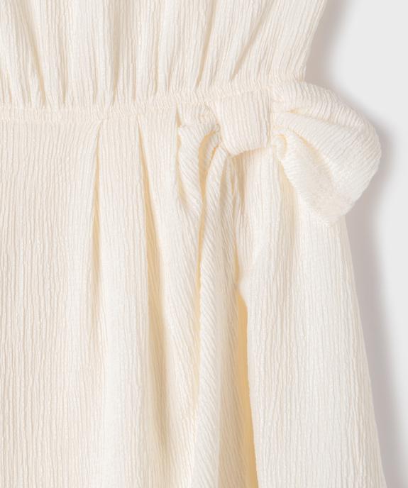 Robe courte sans manches en maille froissée fille vue2 - GEMO 4G FILLE - GEMO