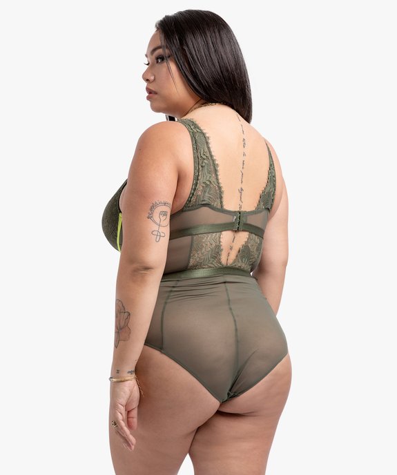 Body femme en tulle et dentelle - Gémo x Lalaa Misaki vue3 - GEMO(HOMWR FEM) - GEMO