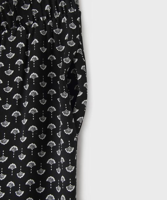 Pantalon large en viscose fille vue2 - GEMO 4G FILLE - GEMO