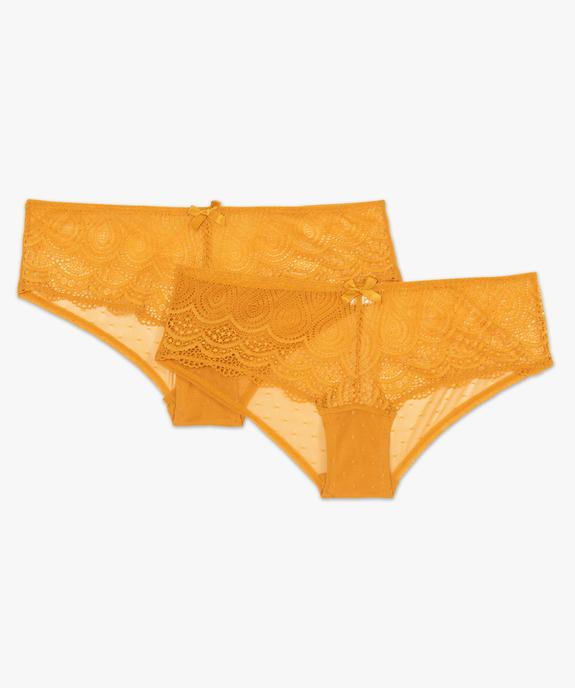 Shorty en dentelle et tulle femme (lot de 2) vue4 - GEMO(HOMWR FEM) - GEMO