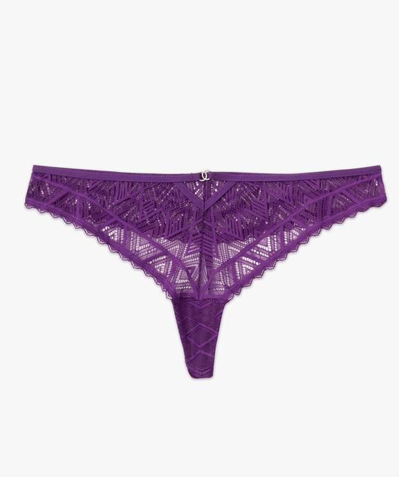 String en dentelle géométrique femme vue4 - GEMO(HOMWR FEM) - GEMO