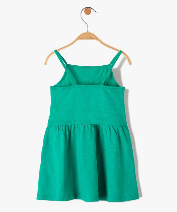Robe bébé fille à bretelles, col volanté et inscription estivale vue3 - GEMO(BEBE DEBT) - GEMO