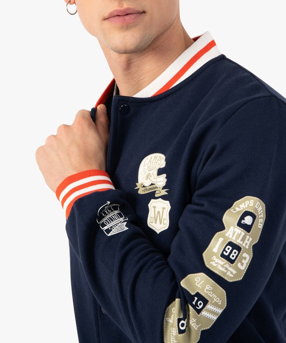 Sweat homme boutonné esprit teddy  – Camps United vue2 - CAMPS UNITED - GEMO