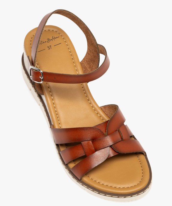 Sandales à brides avec talon compensé et semelle sport femme - Valentina Baldano vue6 - VALENTINA BALDA - GEMO