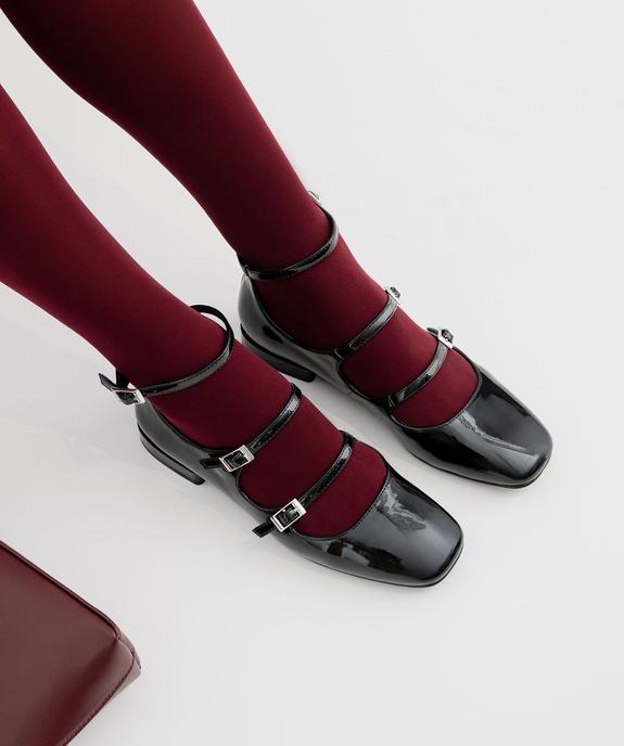 Ballerines vernies avec brides et zip au talon femme - Follow Me vue7 - FOLLOW ME - GEMO