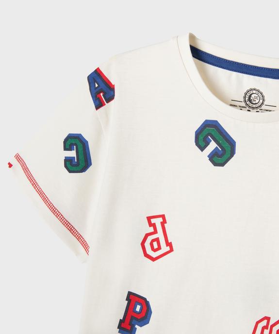 Tee-shirt manches courtes imprimé garçon - Camps United vue2 - CAMPS GEMO FOR GOOD - GEMO