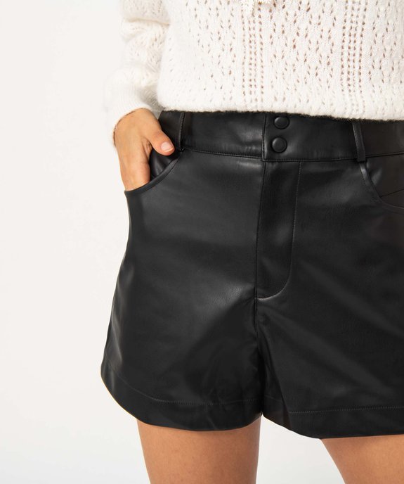Short femme taille haute en matière imitation cuir vue2 - GEMO(FEMME PAP) - GEMO