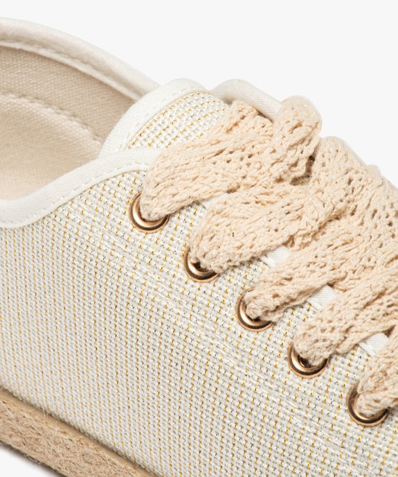 Baskets femme en toile brillante et semelle cordelette vue6 - GEMO (SPORTSWR) - GEMO