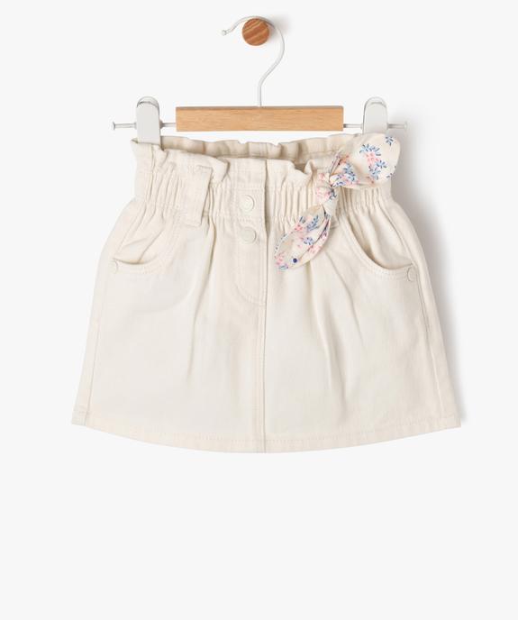 Jupe en toile coupe trapèze taille élastiquée bébé fille - LuluCastagnette vue1 - LULUCASTAGNETTE - GEMO