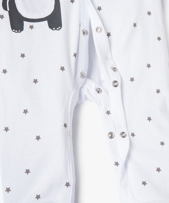 Pyjama bébé en jersey pressionné devant motifs panda et étoiles vue2 - GEMO 4G BEBE - GEMO
