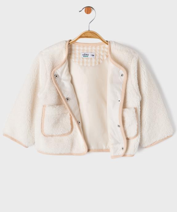 Veste en sherpa bébé fille vue5 - GEMO(BEBE DEBT) - GEMO